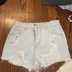 ripped jean shorts